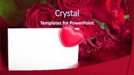  Presentation with congratulations - PPT theme with scarlet letter - bunch of roses background and a wine colored foreground