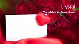  Presentation with scarlet letter - Audience pleasing PPT theme consisting of scarlet letter - bunch of roses backdrop and a crimson colored foreground