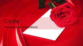  Presentation with abstract and red - PPT theme featuring scarlet letter - envelope and red rose background and a crimson colored foreground