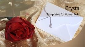  Presentation with scarlet letter - Audience pleasing presentation consisting of scarlet letter - red rose and blank card backdrop and a coral colored foreground