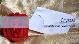  Presentation with scarlet letter - Audience pleasing PPT theme consisting of scarlet letter - red rose and blank card backdrop and a  colored foreground