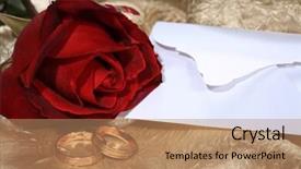  Presentation with wedding card - Slides featuring scarlet letter - red rose blank card background and a  colored foreground