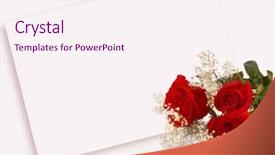  Presentation with scarlet letter - Slide set enhanced with scarlet letter - roses background and a sky blue colored foreground