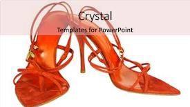  Presentation with high standards - Slides consisting of scarlet shoes on a high background and a lemonade colored foreground