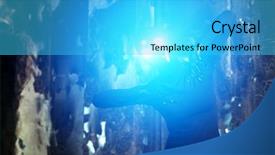  Presentation with alien - Cool new PPT theme with scary alien creature in an abandoned house halloween horror backdrop and a cyan colored foreground