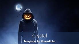  Presentation with creepy - Presentation theme enhanced with scary-and-creepy-male-monster background and a ocean colored foreground