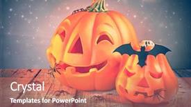  Presentation with invitation party - Theme featuring scary bat night party background and a coral colored foreground