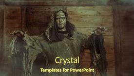  Presentation with novel - Theme with scary-bearded-man-with-scars background and a tawny brown colored foreground