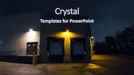  Presentation with dark night - Slide set enhanced with scary city warehouse loading dock background and a wine colored foreground