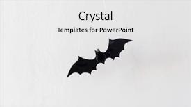  Presentation with strings - Presentation design featuring scary concept - black flying bat background and a white colored foreground