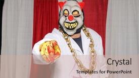  Presentation with scary halloween - Slide deck consisting of scary dentist clown spooky halloween background and a soft green colored foreground