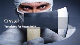  Presentation with halloween - Presentation consisting of scary egypt - mummy with axe in halloween background and a ocean colored foreground