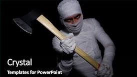  Presentation with halloween - Beautiful theme featuring scary egypt - mummy with axe in halloween backdrop and a black colored foreground