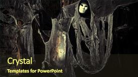  Presentation with horror death - Slides consisting of scary ghost - frightening death in an abandoned background and a tawny brown colored foreground