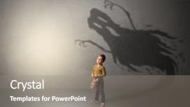  Presentation with ghost - PPT theme featuring scary ghost shadow background and a gray colored foreground