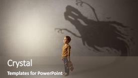  Presentation with scary - Presentation design consisting of scary ghost shadow background and a gray colored foreground