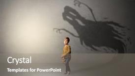  Presentation with ghost - Colorful presentation theme enhanced with scary ghost shadow backdrop and a gray colored foreground