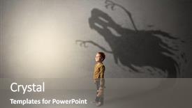  Presentation with ghost - Colorful presentation enhanced with scary ghost shadow backdrop and a gray colored foreground