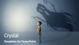  Presentation with scary - Cool new PPT theme with scary ghost shadow backdrop and a ocean colored foreground