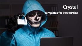  Presentation with firewall - Colorful presentation enhanced with scary hacker hacking security firewall backdrop and a  colored foreground