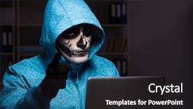  Presentation with firewall - Colorful PPT theme enhanced with scary hacker hacking security firewall backdrop and a  colored foreground