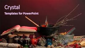  Presentation with scary - Beautiful theme featuring scary halloween laboratory backdrop and a wine colored foreground