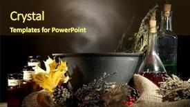  Presentation with scary - Colorful PPT theme enhanced with life science spelling still - scary halloween laboratory backdrop and a tawny brown colored foreground