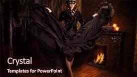  Presentation with black girl - Presentation theme with scary lady - charming mysterious girl in black background and a wine colored foreground