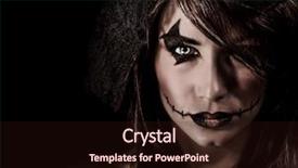  Presentation with scary halloween - Slide deck enhanced with scary makeup halloween party horror background and a wine colored foreground