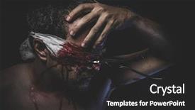  Presentation with eyes - Cool new slide set with scary men - bloody fork eyes fixed backdrop and a dark gray colored foreground