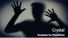  Presentation with scary - Audience pleasing slide deck consisting of scary men - shadowy figure behind glass backdrop and a black colored foreground