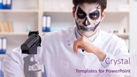  Presentation with scary - PPT layouts having medico legal - scary monster doctor working background and a lemonade colored foreground