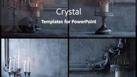  Presentation with witchcraft - Presentation design having scary-old-skull-and-candles background and a dark gray colored foreground