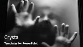  Presentation with scary - Slide deck featuring scary-picture-of-hands-behind background and a black colored foreground