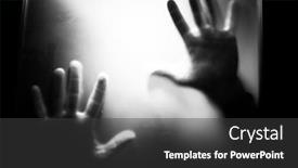  Presentation with scary - Presentation theme enhanced with scary-picture-of-hands-behind background and a dark gray colored foreground