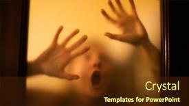  Presentation with scary halloween - Presentation theme consisting of scary-picture-of-hands-behind background and a tawny brown colored foreground