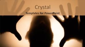  Presentation with scary halloween - Presentation theme enhanced with scary-picture-of-hands-behind background and a coral colored foreground