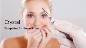  Presentation with plastic surgery - Theme with scary plastic surgery background and a lemonade colored foreground