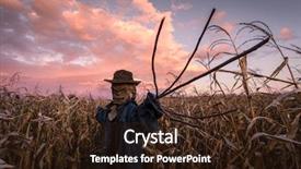  Presentation with scary halloween - Presentation theme featuring scary scarecrow in a hat background and a wine colored foreground