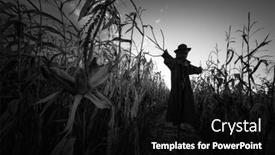  Presentation with scary halloween - Presentation consisting of scary-scarecrow-in-a-hat background and a  colored foreground