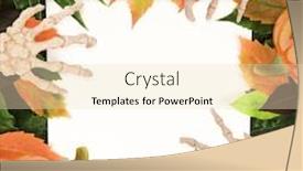  Presentation with halloween frame - PPT theme having scary-seasonal-halloween-colorful-text background and a lemonade colored foreground