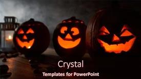  Presentation with spooky - Theme enhanced with scary-spooky-halloween-pumpkin-head background and a wine colored foreground