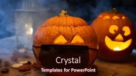  Presentation with scary halloween - Amazing PPT layouts having scary-spooky-halloween-pumpkin-head backdrop and a wine colored foreground