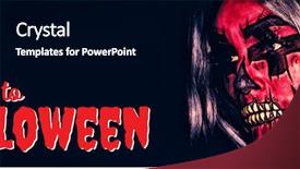  Presentation with digital image - PPT layouts featuring scary times - digital composite image of time background and a black colored foreground