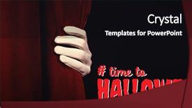  Presentation with digital image - Slide deck enhanced with scary times - digital composite image of time background and a  colored foreground