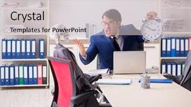  Presentation with skeletons - Slides enhanced with scary times - funny business meeting with boss background and a  colored foreground