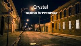  Presentation with dark night - PPT layouts with scary urban industrial city background and a black colored foreground
