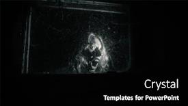  Presentation with scary halloween - Presentation design with scary-woman-behind-window background and a black colored foreground