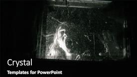  Presentation with scary halloween - PPT layouts featuring scary-woman-behind-window background and a black colored foreground