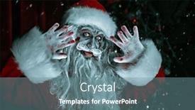 Presentation with scary christmas - Presentation consisting of scary-zombie-santa-claus-stands background and a seafoam green colored foreground